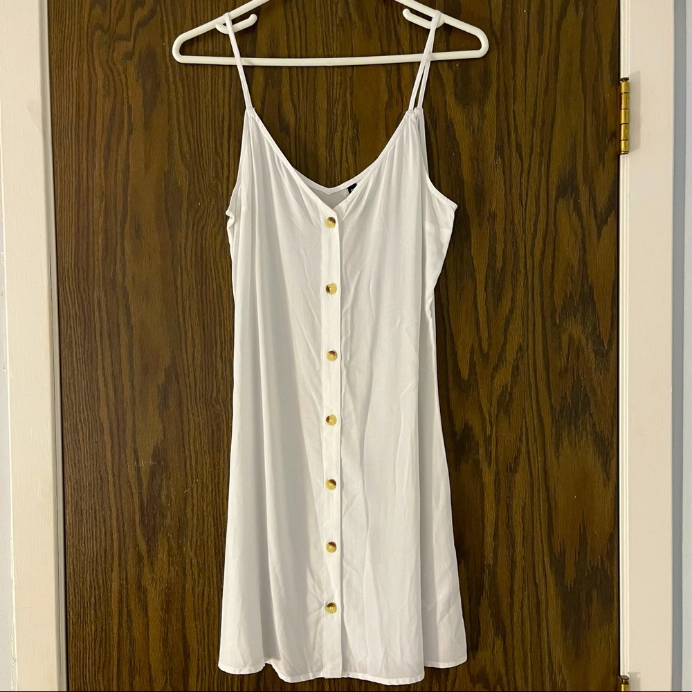 H&M White Button Down Dress